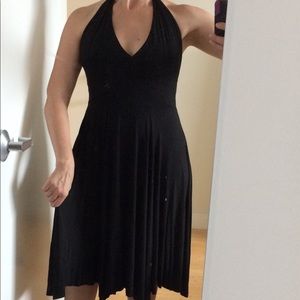 Black Halter dress with beautiful sexy cut